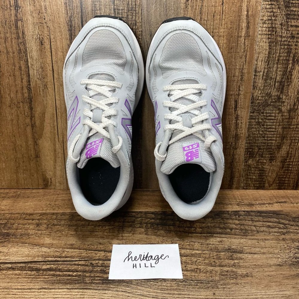 New Balance 519 Gray/Purple Girl's Sneakers - Girls Size 4.5 - Picture 5 of 8